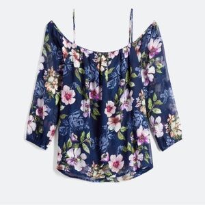 Alice Blue Navy Floral Blouse